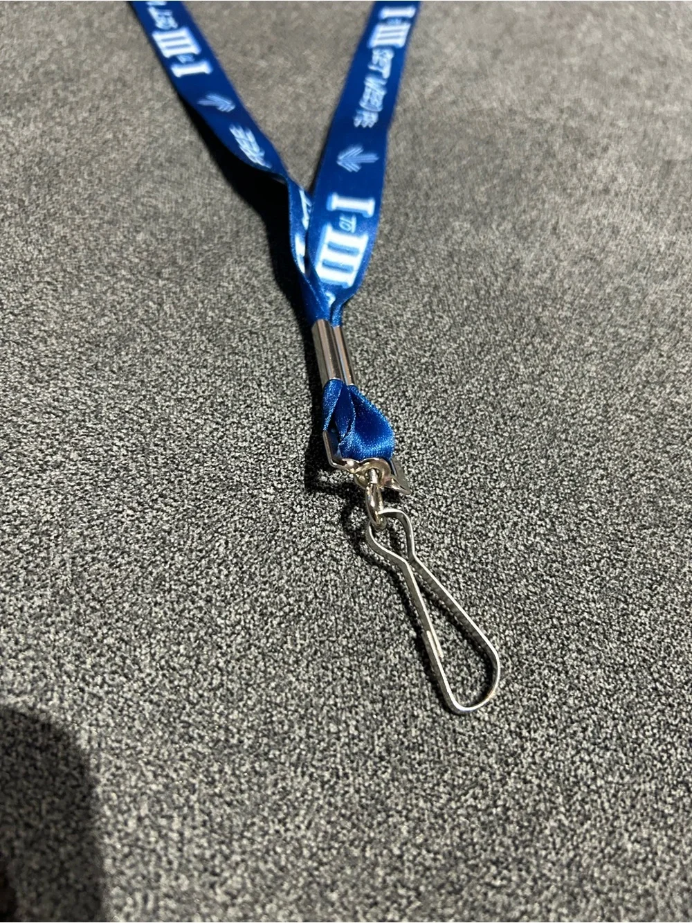 NEW- Blue Branded Lanyard with Clip - Unisex- “set weed free”